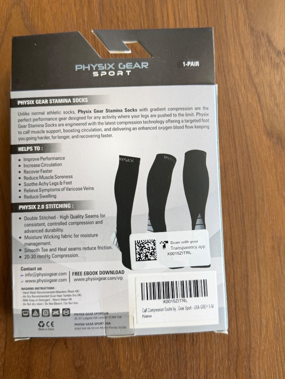 STAMINA BLACK COMPRESSION SOCKS - Picture 2 of 2